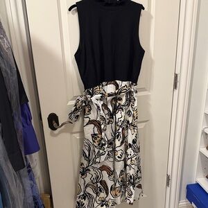 Lilly Pulitzer Black and White Floral Midi Dress